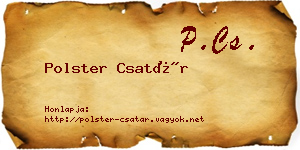 Polster Csatár névjegykártya